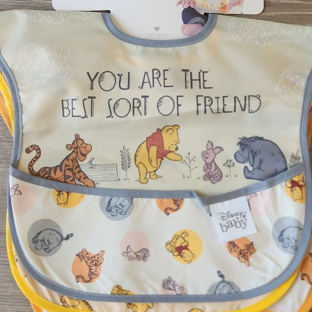 SuperBib 3 Pack: Pooh Bear and Friends NWT